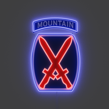 Load image into Gallery viewer, 10th mountain division neon