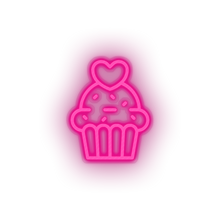 Load image into Gallery viewer, pink muffin led cake dessert love muffin relationship romance valentine day neon factory