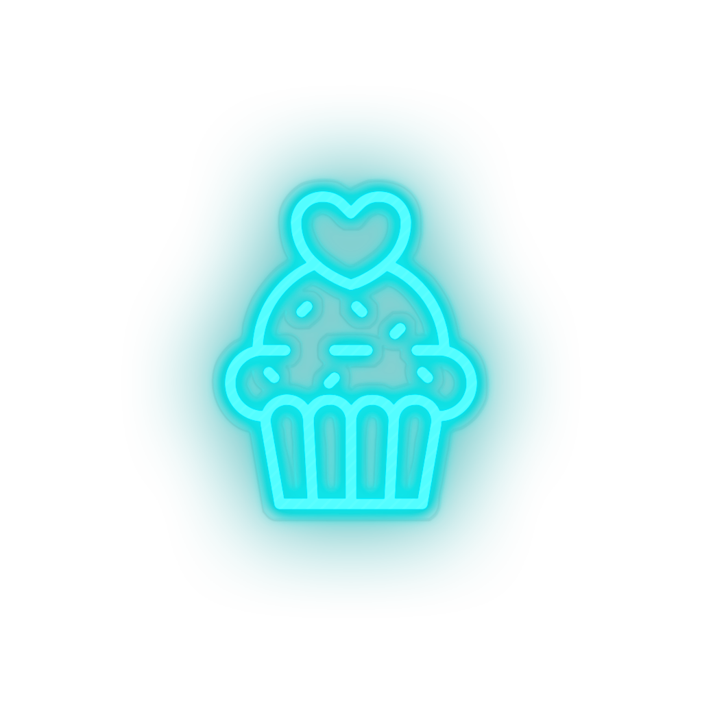 Muffin Neon Sign Valentine Day With Love Led Neon Decor