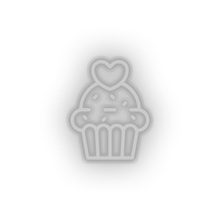 Load image into Gallery viewer, white muffin led cake dessert love muffin relationship romance valentine day neon factory