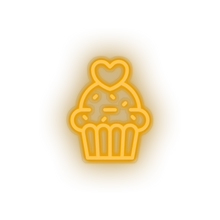 Load image into Gallery viewer, warm_white muffin led cake dessert love muffin relationship romance valentine day neon factory