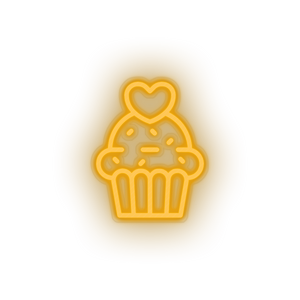 warm_white muffin led cake dessert love muffin relationship romance valentine day neon factory