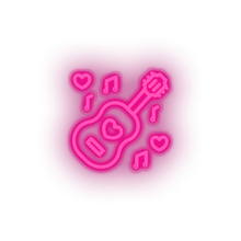 Load image into Gallery viewer, pink music led guitar love music note relationship romance valentine day neon factory