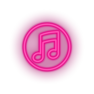 pink music social network brand logo led neon factory