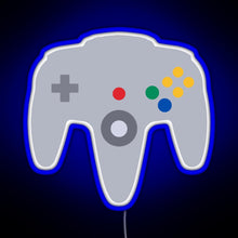 Load image into Gallery viewer, N64 controller RGB neon sign blue