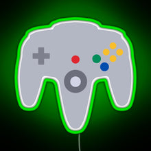 Load image into Gallery viewer, N64 controller RGB neon sign green