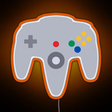 Load image into Gallery viewer, N64 controller RGB neon sign orange