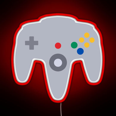 N64 controller RGB neon sign red