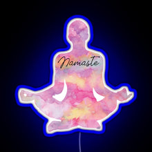 Load image into Gallery viewer, Namaste RGB neon sign blue