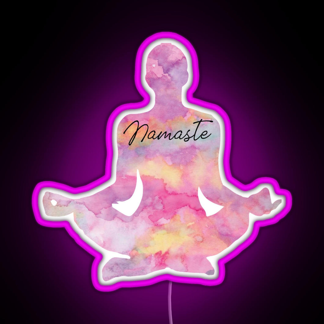 Namaste RGB neon sign  pink