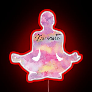 Namaste RGB neon sign red