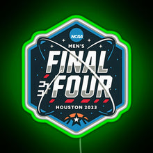 Load image into Gallery viewer, NCAA Men s Final Four 2023 Houston Basketball RGB neon sign green