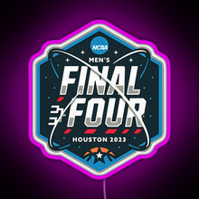 Load image into Gallery viewer, NCAA Men s Final Four 2023 Houston Basketball RGB neon sign  pink