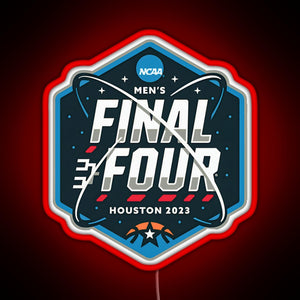 NCAA Men s Final Four 2023 Houston Basketball RGB neon sign red