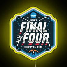 Load image into Gallery viewer, NCAA Men s Final Four 2023 Houston Basketball RGB neon sign yellow