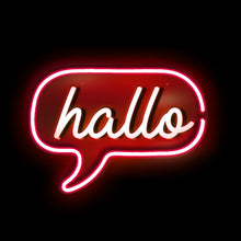 Load image into Gallery viewer, Hello in german neon light