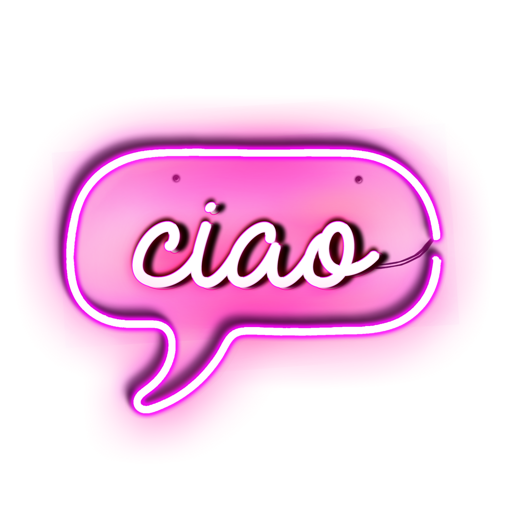 Neon Ciao Sign Italian