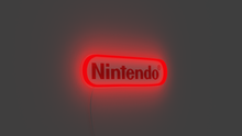 Load image into Gallery viewer, Nintendo red  retro logo neon lights