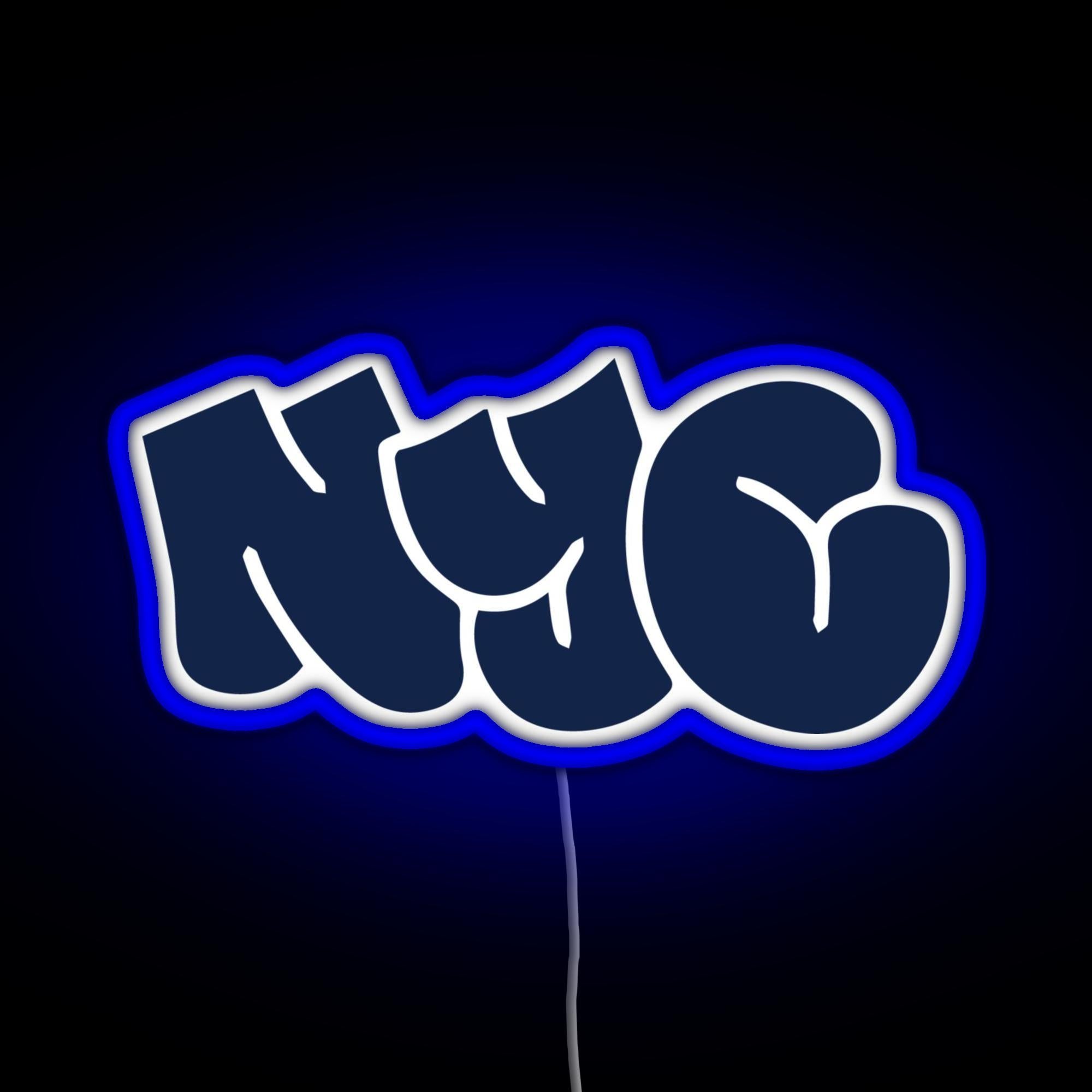 Nyc New York City Graffiti Sticker Rgb Neon Sign