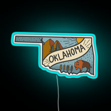 Load image into Gallery viewer, Oklahoma state neon 