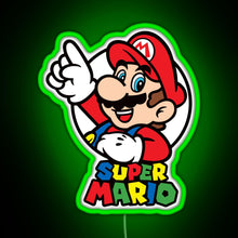 Load image into Gallery viewer, Oldskul Game mx77 Mario RGB neon sign green