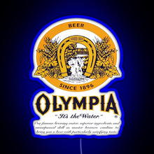 Load image into Gallery viewer, Olympia Beer RGB neon sign blue