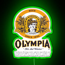 Load image into Gallery viewer, Olympia Beer RGB neon sign green