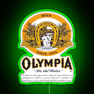 Olympia Beer RGB neon sign green