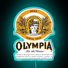 Load image into Gallery viewer, Olympia Beer RGB neon sign lightblue 