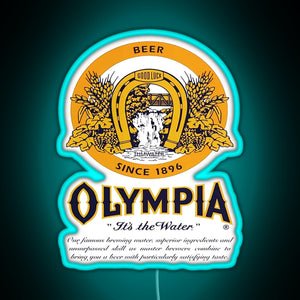 Olympia Beer RGB neon sign lightblue 