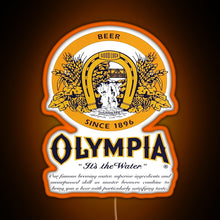 Load image into Gallery viewer, Olympia Beer RGB neon sign orange