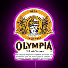Load image into Gallery viewer, Olympia Beer RGB neon sign  pink
