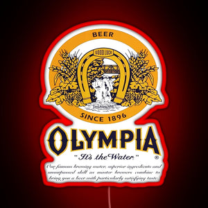 Olympia Beer RGB neon sign red