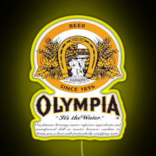 Load image into Gallery viewer, Olympia Beer RGB neon sign yellow
