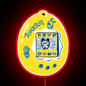 Tamagotchi Yellow RGB neon sign