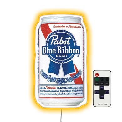 Pabst Blue Ribbon Beer Can  Bar Neon Sign