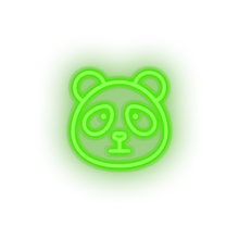 Load image into Gallery viewer, green panda led animal bear cartoon fauna herbivore panda zoo neon factory