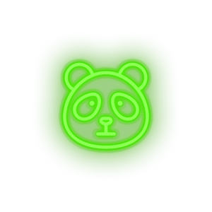 green panda led animal bear cartoon fauna herbivore panda zoo neon factory