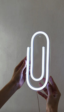 Paper Clip neon light sign
