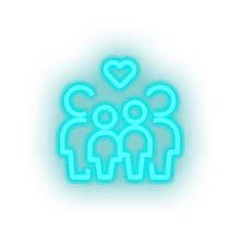 Load image into Gallery viewer, ice_blue parent family person human children heart like child parents kid baby led neon factory
