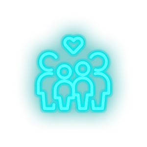 ice_blue parent family person human children heart like child parents kid baby led neon factory