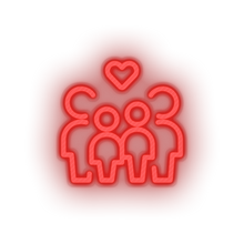 Load image into Gallery viewer, red parent family person human children heart like child parents kid baby led neon factory