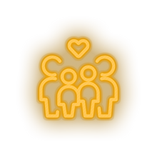 Load image into Gallery viewer, warm_white parent family person human children heart like child parents kid baby led neon factory