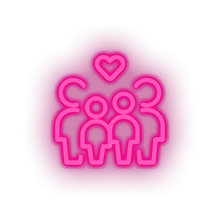 Load image into Gallery viewer, pink parent family person human children heart like child parents kid baby led neon factory