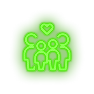 parent family person human children heart like child parents kid baby Neon led factory