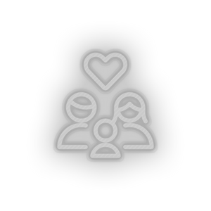 white parent family person human children heart parents child kid baby led neon factory