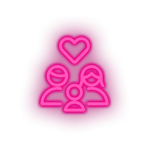 pink parent family person human children heart parents child kid baby led neon factory