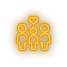 Load image into Gallery viewer, warm_white parent family person human children heart parents child kid baby love led neon factory