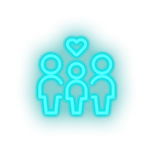 Load image into Gallery viewer, parent family person human children heart parents child kid baby Neon led factory