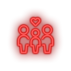 red parent family person human children heart parents child kid baby love led neon factory
